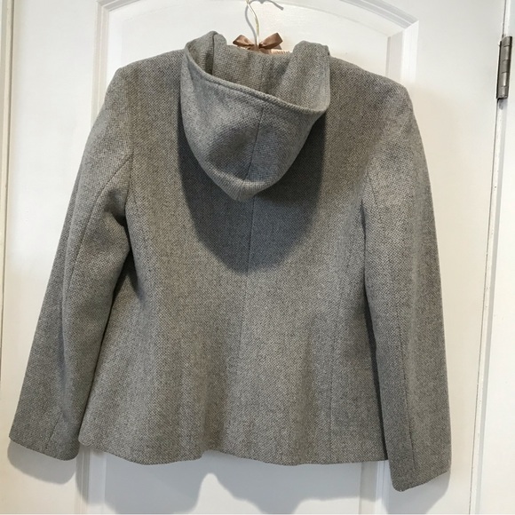 Ralph Lauren Grey Tweed Wool Jacket with Hood - Picture 2 of 7